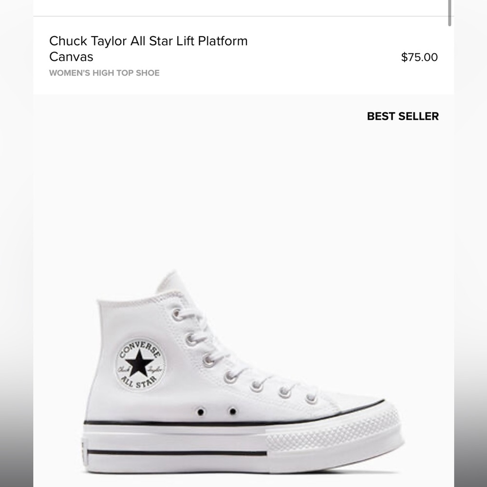 White platform converse SOLD
